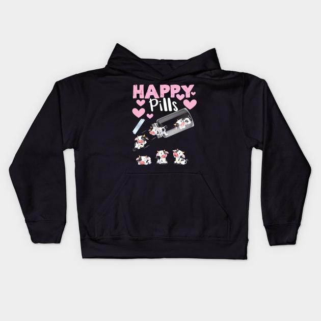 cow lovers pills Kids Hoodie by reginaturner